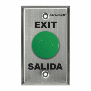 Botón Tipo Hongo / Color Verde / Relevador NO, NC, COM para Puertas Rápidas o Cortinas Rápidas